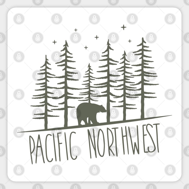 Pacific Northwest Sticker by happysquatch